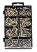 90 Pieces Cup Hooks Assortment Kit, Hook for Cups, Ceiling, Mobiles, Wind Chimes, Lanterns and More, Cup Hook 3/8” - 6/8”, Square Hooks 1/2” – 1”.