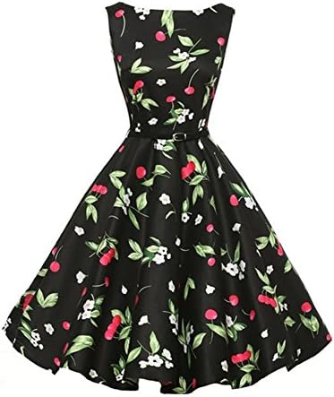 SiYuan Womens 60s Vintage Rockabilly Cooktial Party Dress US M/Asian L Black ou2