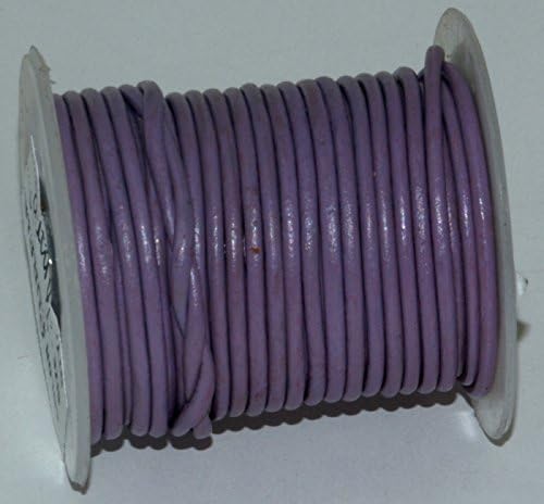 Round Leather Cord, 1.8mm 25 Meter Spool (28 Yards) Purple for Necklace and Bracelet 25 Meter Spool Purple