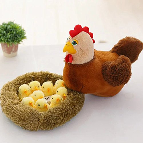 WuKong Creative Old Hen Plush Toys Chicken Plush Toy with A Group