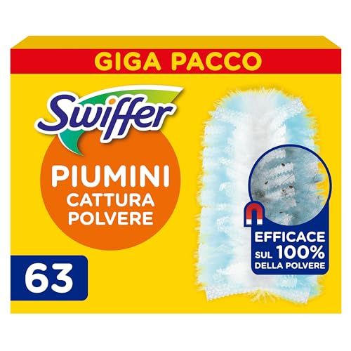 Swiffer Ricariche Piumino Catturapolvere, Cattura E Blocca 3 volte Più Polvere E Peli/Capelli rispetto al Piumino Tradizionale, 7 Pezzi