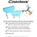 Crutcheze Premium USA Made Crutch Pad and Hand Grip Covers | Comfortable Underarm Padding Washable Breathable Moisture Wicking Fabric - Accessories for Adult & Youth Crutches (Turquoise)