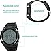 Mens Military Watches Sports Wrist Digital Watch with Large Dial LED Electronic Wristwatch Army Waterproof Watches Black