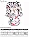 TrendiMax Women Casual Split V Neck Cuffed 3/4 Sleeve Floral Printed Blouses Tops ( 8 Floral Pattern)