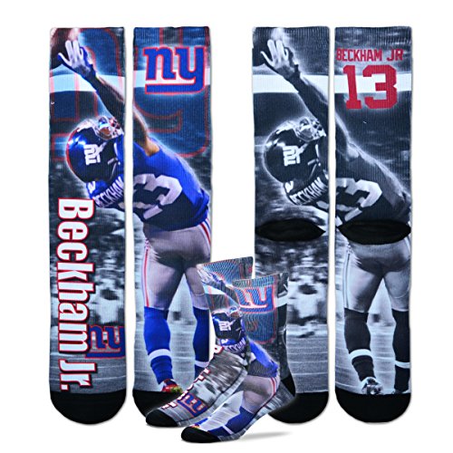 Odell Beckham New York Giants For Bare Feet NFL Drive Player Profile Socks