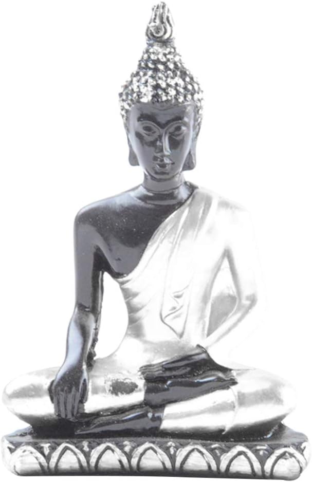 Vosarea Buddha Figur Harz Meditierende Buddha Statue Dekorative Tisch Buddha Kunst Desktop Buddhismus Figur Handwerk Fur Das Buro Zu Hause Schlafzimmer Statuen Skulpturen Memorial Cards Ie