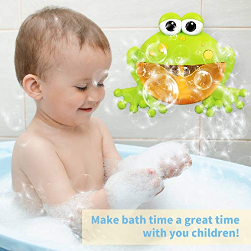 Refasy Bubble Toy for Kids 2-4 Year Old,Bathtub Bubble Toys for Kid Automatic Bubble Maker Bath Bubble Toys for Children Age 8-12 Bathtub Bubble Machine Toys for Kid Best Birthday Gifts for Boy Green