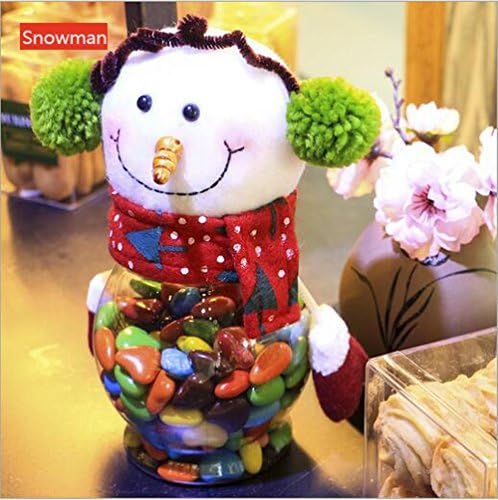 Love Millie Christmas Plush &amp; Plastic Candy Container Sugar Box Decorative Candy Jars Holiday Santa Claus Snowman Elk