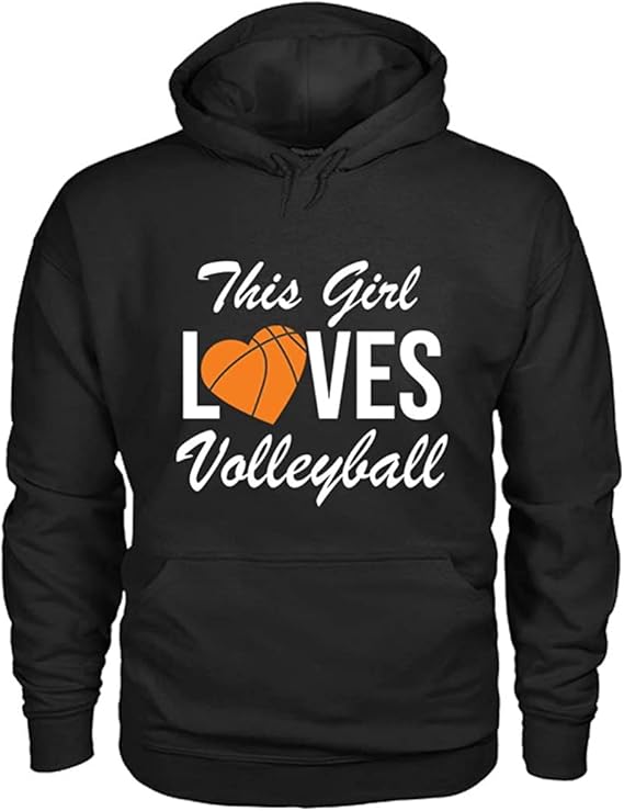 FJUGOOD Interesting Custom Hoodie Men's Volleyball Hoodies This Girl