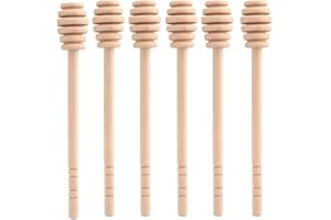 50 Pack Mini Wooden Honey Dipper Sticks, Honey Dippers with Individually Wrapped Server for Honey Jar Dispense Drizzle Honey 