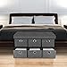 Sorbus Storage Bench Chest with Drawers – Collapsible Folding Bench Ottoman Includes Cover – Perfect for Entryway, Bedroom Bench, Cubby Drawer Footstool, Hope Chest, Faux Linen (Gray)