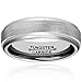 Tungsten Ring Mens Wedding Band 4mm/6mm/8mm Black/Rose Gold Plated Matte Finish Brushed Polish/Beveled/Edge Comfort Fit