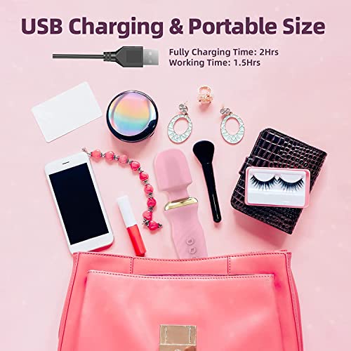 Vibrator for Women - Adult Sex Toys, Rechargeable Wand Vibrators with 25 Patterns & 5 Speeds, Quiet & Waterproof, Female G Spot Clitoral Stimulator Massager for Her Pleasure