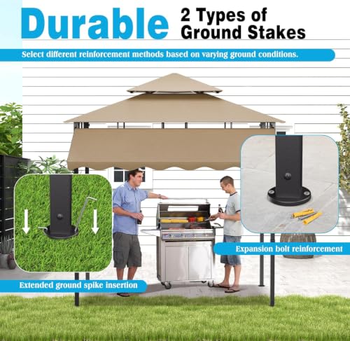Haverchair 8x8 FT Grill Gazebo Review: BBQ Canopy with Side Awning and Storage image 19