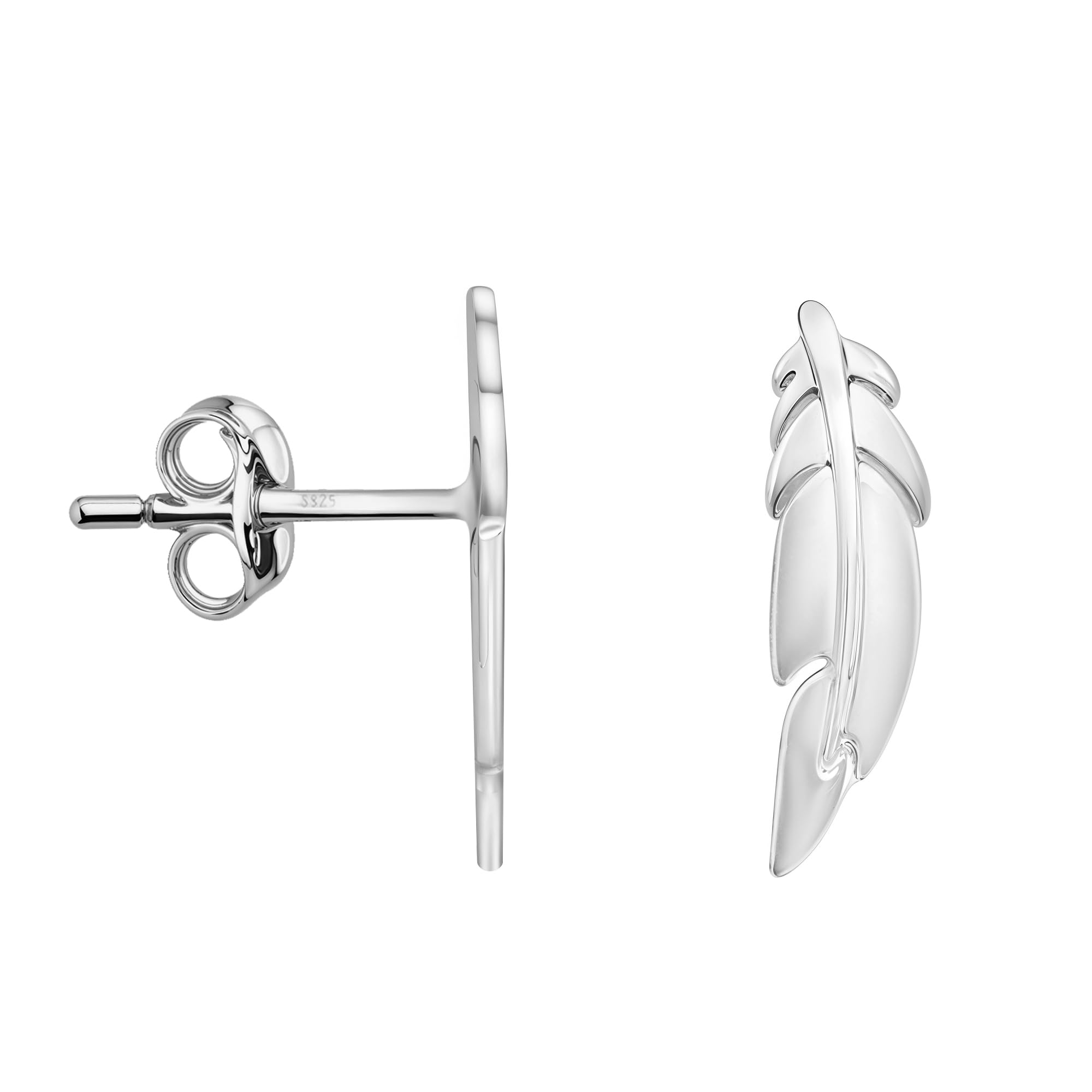 SOFIA MILANI - Women's Earrings 925 Silver - Leaf Twig Stud Earrings - 20678