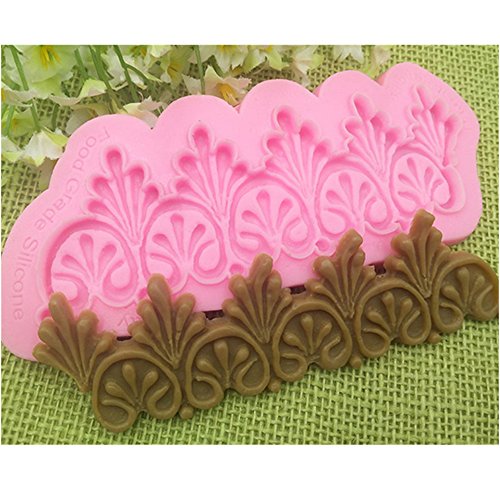 Youzpin European Style Relievo Cake Border Silicone Mold,Candy Chocolate Fondant Wedding Cake Decorating Baking Mould, Kitchen DIY Craft Baking Tool-Random Color - Thumbnail 3