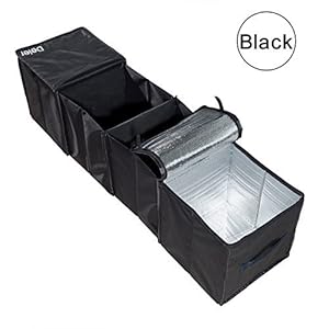 Deler 車用収納 大容量折り畳み式 ４ボックス（両サイドに保冷アルミ蒸着ボックス）車用雑物整理