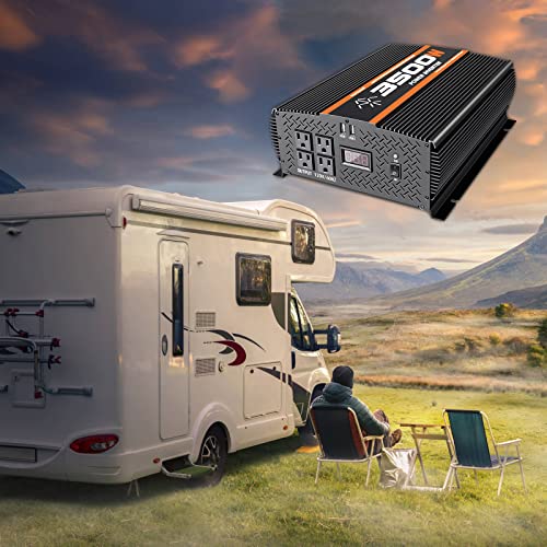 TVNIKD 3500 Watt Power Inverter Truck RV Solar Inverter 12V to 110v dc