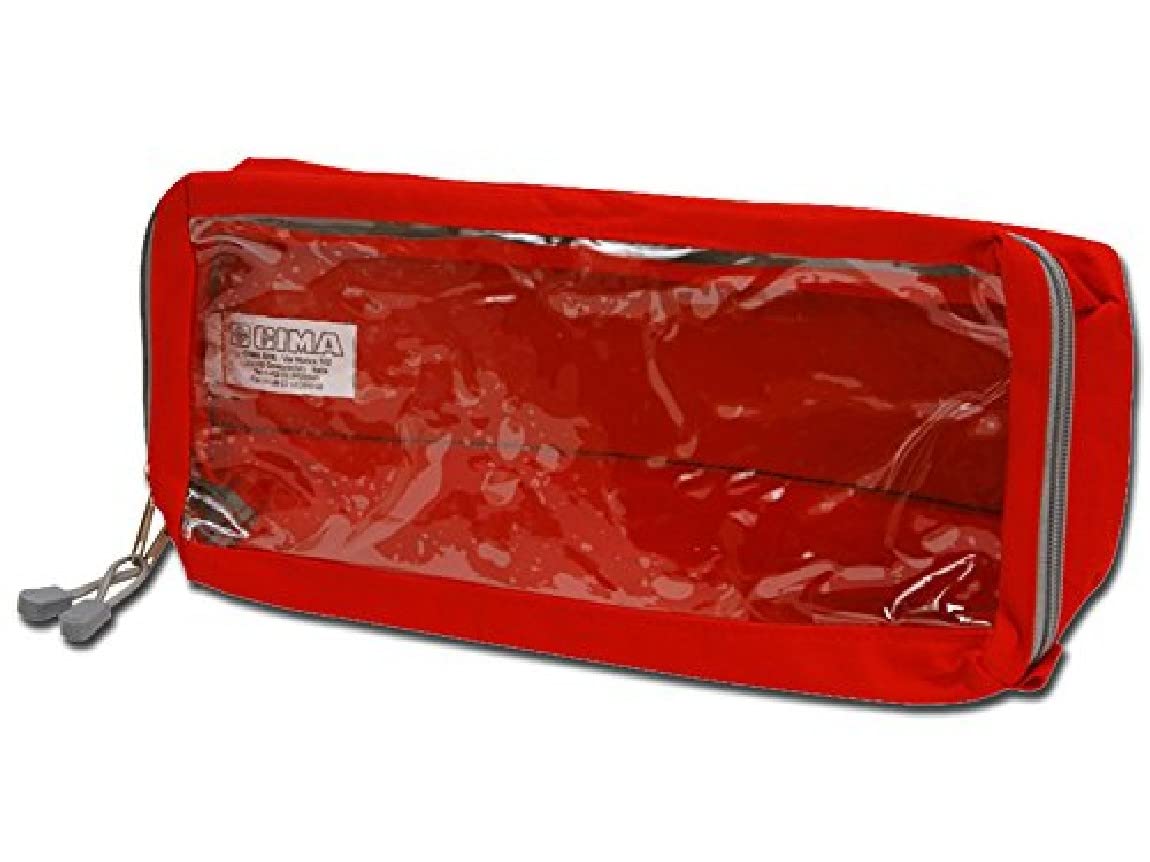 GIMA E4 Rectangular Pouch Long with Window, Red