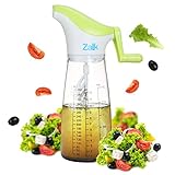 Salad Dressing Shaker Mixer - 200% Better Mixing With Emulstir Blender - 400ml Heavy Duty Salad Maker With Pourer - For Dressings, Sauces, Marinades And Dips