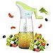 Salad Dressing Shaker Mixer - 200% Better Mixing With Emulstir Blender - 400ml Heavy Duty Salad Maker With Pourer - For Dressings, Sauces, Marinades And Dips