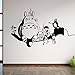 YUFENG Totoro on Tree Branch Wall Decor Decal for Nursery Room Wall Art Children's Sticker Art Anime My Neighbor Totoro Kid's Room Decal Vinyl Art Baby Kid's Room Sticker (Totoro 1)