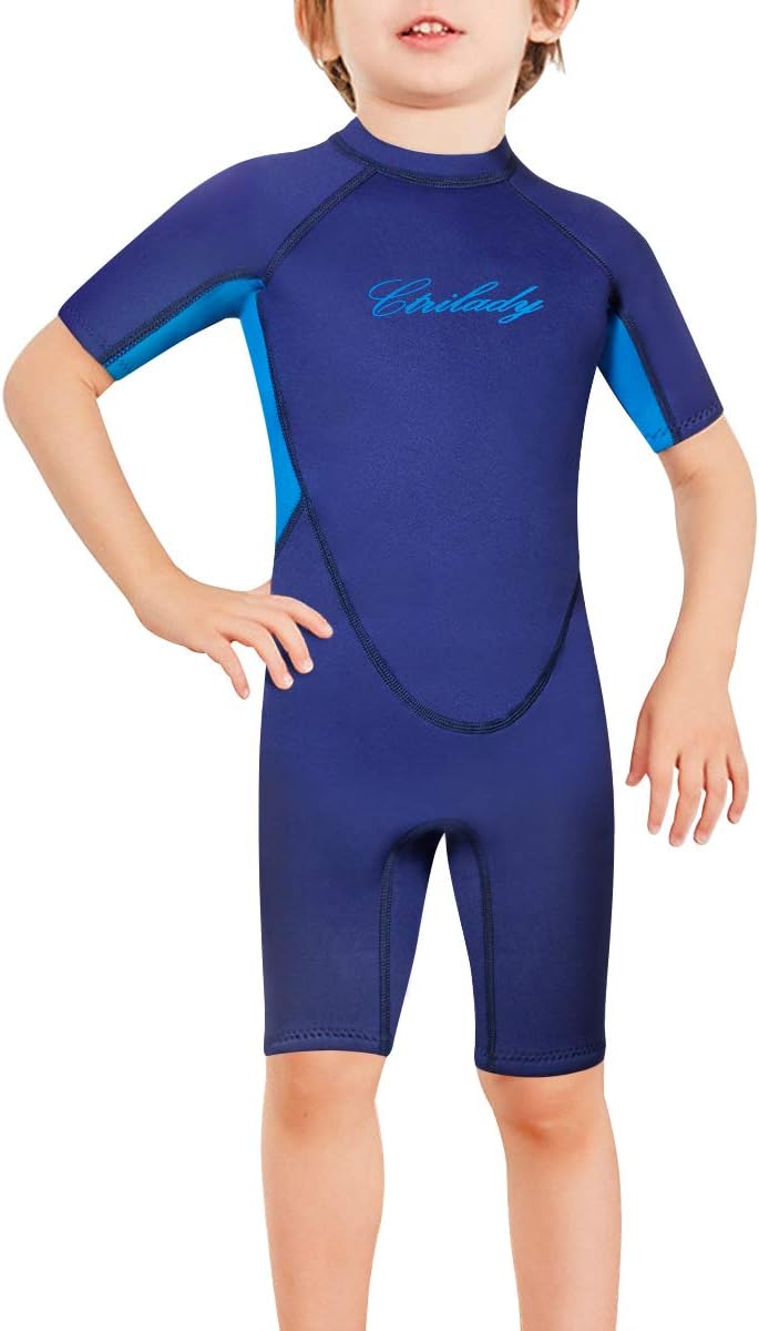 CtriLady Kids Youth Neoprene Wetsuit Keep Warm Swimsuit for Swimming Surfing Snorkeling Diving Water Sports