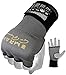 EMRAH Pro Boxing Hand Wraps Inner Gloves for Punching Padded Bandages Under Mitts, Quick Wraps, Fist Protector - MMA, Muay Thai, Kickboxing & Martial Arts Training (Grey, X-Large)
