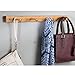 iDesign Formbu Bamboo Wall Mount 4-Peg Coat Rack for Hanging Jackets, Leashes, Purses, Hats, Scarves, Bags in Mudroom, Kitchen, Office, 21.5