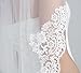 Wedding Bridal Veil with Comb 1 Tier Lace Applique Edge Fingertip Length 41