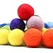 Glaciart One Felted Pom Poms, Wool Balls (240 Pcs) 4 Sizes: 1 cm, 1.5 cm, 2 cm & 2.5 cm, Handmade Felted 60 Color (Red, Pink, Blue, Yellow, Black, Pastel & More), Bulk Small Puff for Felting & Garland