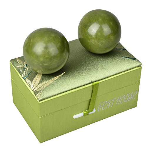 Gent House Green Jade Baoding Balls Chinese Health Stress Exercise Balls