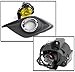 ZMAUTOPARTS Bumper Driving Fog Lights Lamp Yellow w/Bezel+Harness Compatible with 2014-2016 Mazda 3 Hatchback/Sedan