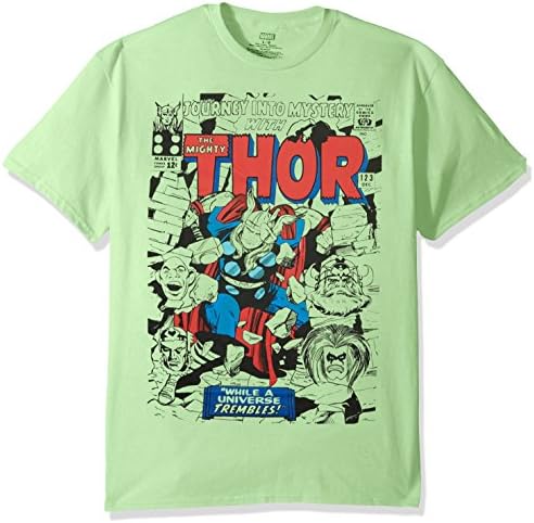 Marvel Men's Super Hero Pastel Short Sleeve Graphic T-Shirts, Thorne Green, S