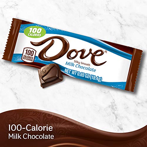DOVE 100 Calories Milk Chocolate Candy Bars, 0.65 Ounce (Pack of 18