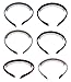 Girls/Women Mixed Color Plastic Teeth Comb Hair Hoop Hairband Headband Headwear Accessory Set of 6