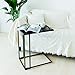 C-Hopetree Small Side Coffee End Table for Sofa - Black Metal