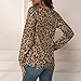 DealinM Plus Size Tops Womens Fashoin Casual Leopard Printed Long Sleeve Round Neck T-Shirt Spring Blouse Tops Yellowthumb 2