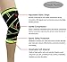 Knee Brace, 1PC 3D Weaving Compression Breathable Knee Sleeve with Adjustable Strap Knee Support for Sports, Running, Basketball for Men & Women Sport Protection - Single Wrap (4XL, Green)