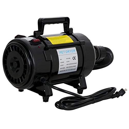 ZENY Dog and Cat Pet Grooming Hair Dryer Speed Adjustable Heat