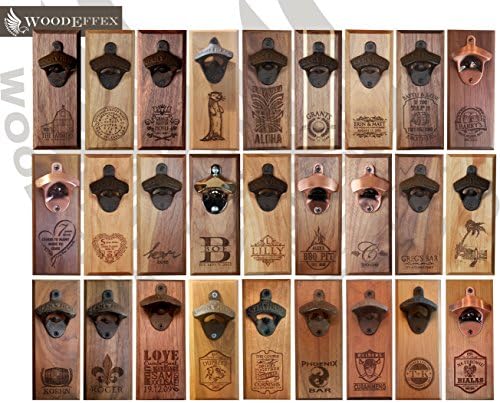 Personalized Bottle Opener Magnetic Cap Catcher - Custom Engraved Wording or Logo