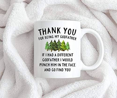 BeauMUG Coffee Mug | Thank You For Being My Godfather, I Would Punch Him In The Face And Go Find You | Gift For Godfather | Funny Godfather Mug