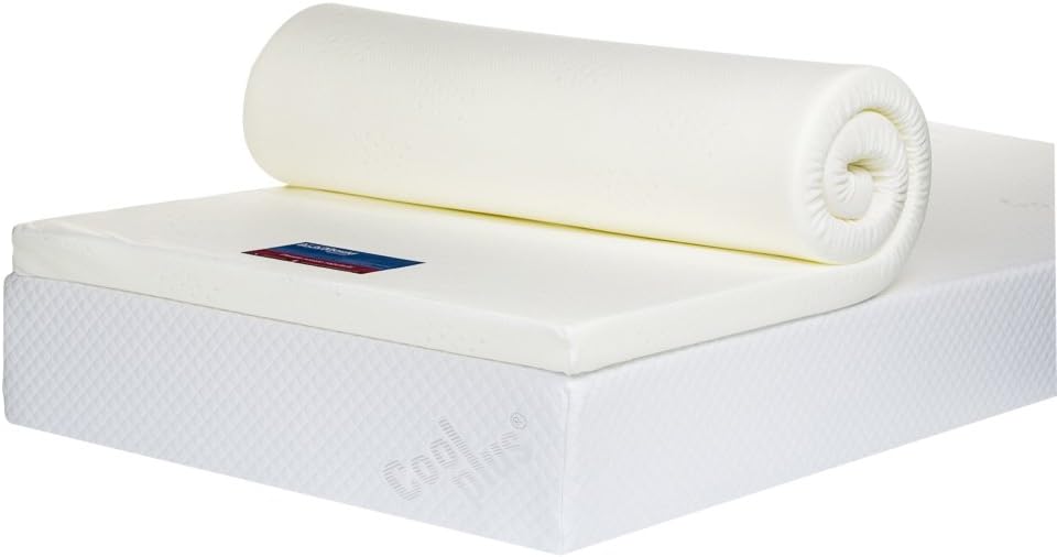 Bodymould Memory Foam Mattress Topper with Cover, 2 Inch, EU Double, 200 x 140 cm