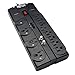 Tripp Lite 12 Outlet Surge Protector Power Strip, 8ft Cord, Right-Angle Plug, Tel/Modem/Coax Protection, RJ11, & $150,000 Insurance (TLP1208TELTV),Black primary