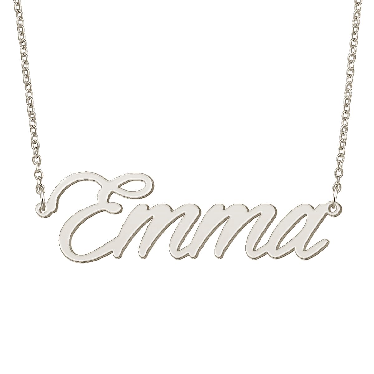 BYBWBL Emma Name Pendant Necklace Silver Color