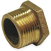 1-1/2" MNPT x 1" FNPT Red Brass Hex Bushing