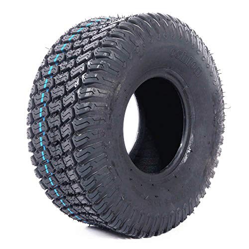 Roadstar Lawn Mower Turf Tires 15x6.00-6 Lawn Garden Tractor Golf Cart Tires 15x6x6 P332 4PR Tubeless, Set of 2