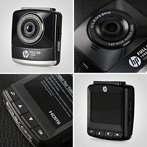 HP Dash Cam for Cars 1080P FHD DVR Vehicle Dashboard Camera Recorder