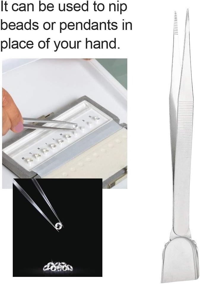 Professional Craft Jewelry, Tool Tweezers With Scoop Shovel For Diamond Gem Beads - Image 5