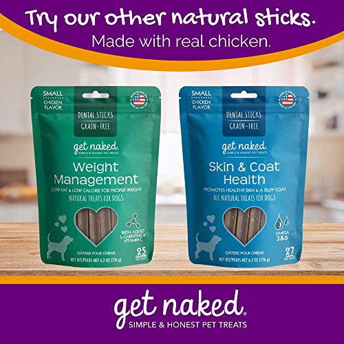 GET NAKED GRAIN FREE 1 POUCH 6.2 OZ JOINT HEALTH DENTAL CHEW STICKS, SMALL
